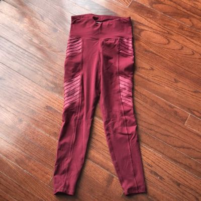 OLD NAVY maroon 7/8 active moto leggings